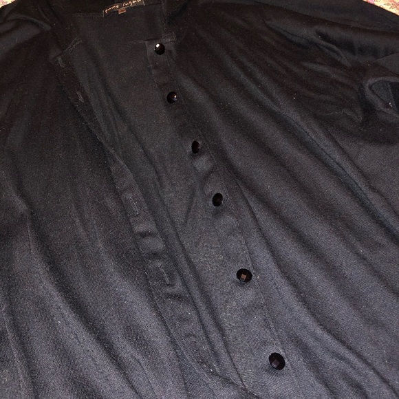 Black sweater with hood and jewel buttons! - Picture 3 of 7